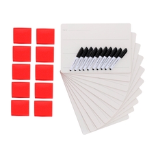 Classmates Rigid Non-Magnetic Whiteboards - A4 Lined - Pack of 35